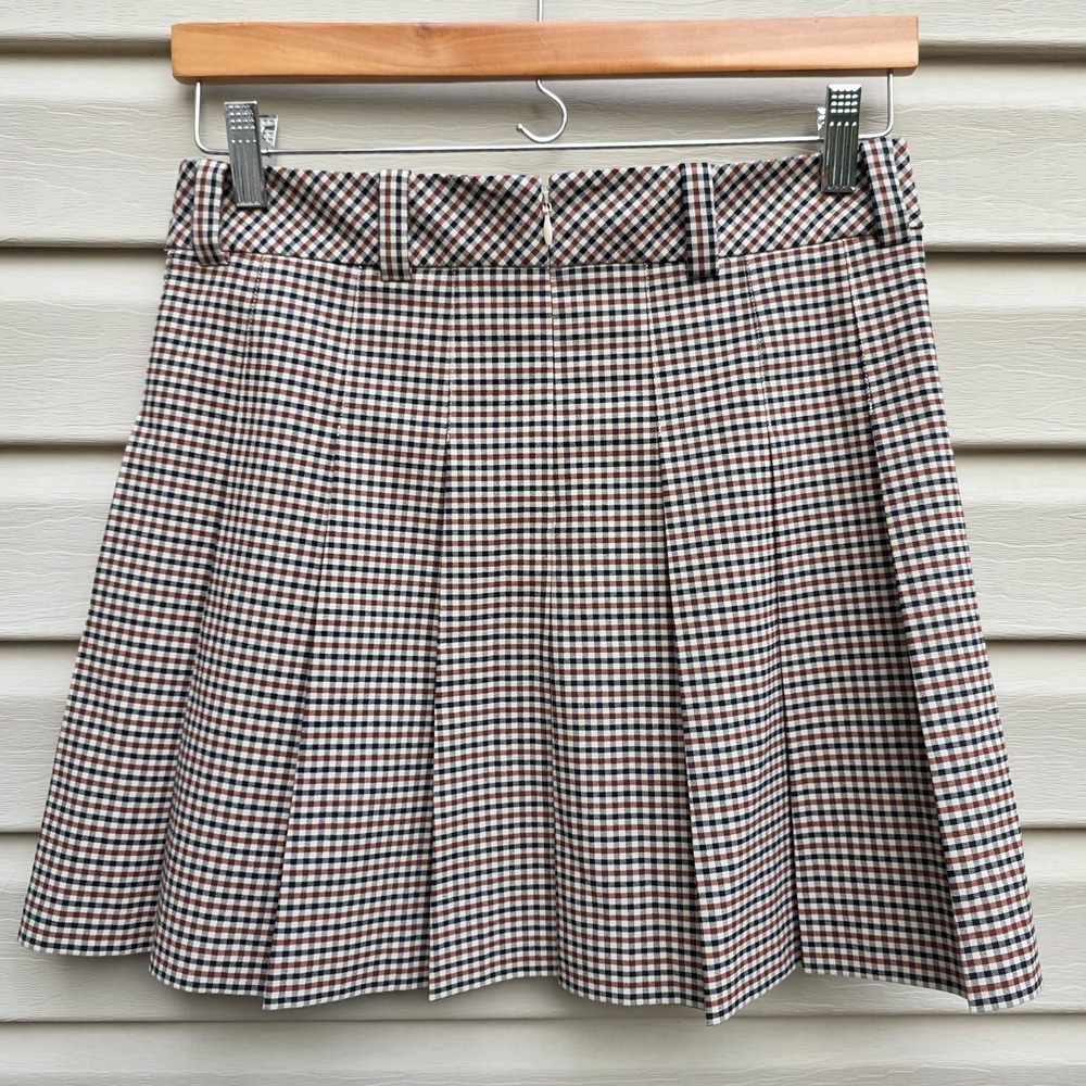 Aritza Sunday Best Micro Skirt 6 Mini Plaid Check High Rise Luxe Academia Ivy - Picture 2 of 6